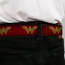 Wonder Woman 2017 Icon Full Color Black/Gold Seatbelt Belt - Wonder Woman 2017 Icon Reds/Golds Webbing