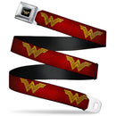 Wonder Woman 2017 Icon Full Color Black/Gold Seatbelt Belt - Wonder Woman 2017 Icon Reds/Golds Webbing