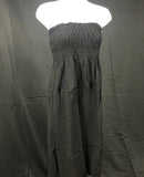 Womens Solid Smocked Tube Top Dress, Choose Sz/Color