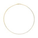 Unisex Solid 14K Yellow Gold 2.8mm Imperial Herringbone Chain Necklace - 18" Inches