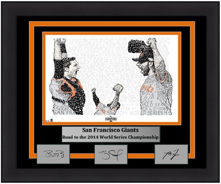 Madison Bumgarner, Pablo Sandoval, & Buster Posey San Francisco Giants 2014 World Series 16