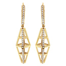 14K Yellow Gold 5/8 Cttw Diamond Geometrical Pillar Drop and Dangle Earrings (G-H Color, SI1-SI2 Clarity)