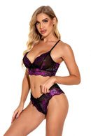 Lacy Contrast Bra Set