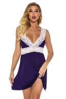 Jersey Knit and Lace Babydoll