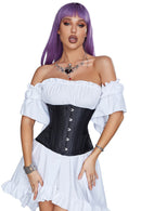 Black Steel Bone Waist Cincher