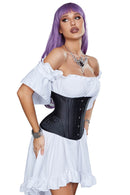 Black Steel Bone Waist Cincher