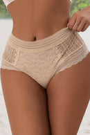 Plus Size High Waisted Floral Lace Panty