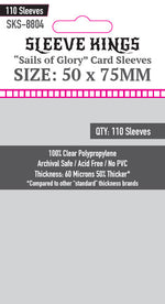 "Sails of Glory" Card Sleeves (50x75mm) 110 Pack, 60 Micron, SKS-8804