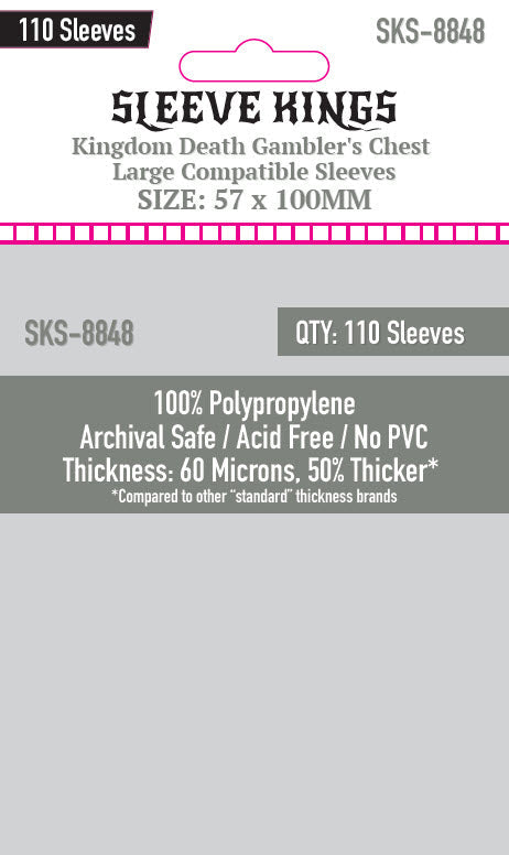 Kingdom Death Gambler's Chest" Compatible Large Sleeves (57x100mm) 11 Ralphie's Funhouse Kingdom Death Gambler's Chest" Compatible Large Sleeves (57x100mm) 11 Ralphie's Funhouse