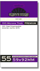 Premium Standard European Card Sleeves (59x92mm) 55 Pack, 100 Micron, SKS-9904