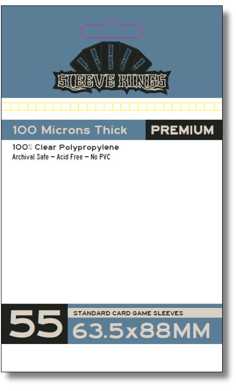 Premium Standard Card Game Sleeves (63.5x88mm) 55 Pack, 100 Micron, SKS-9905