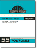 Premium Square Card Sleeves (70x70mm) 55 Pack, 100 Micron, SKS-9965