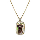 Custom Photo Pendant Necklace – Double-Sided Portrait Charm | Gold & Silver