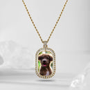 Custom Photo Pendant Necklace – Double-Sided Portrait Charm | Gold & Silver