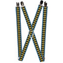 Suspenders - 1.0" - Bat Signal-3 Blue Black Yellow