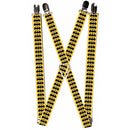 Suspenders - 1.0" - Bat Signal-3 Yellow Black Yellow