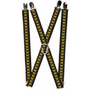 Suspenders - 1.0" - Bat Signal-2 Black Yellow Black