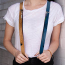 Suspenders - 1.0" - Split Poses Harvey Dent Brown + Two-Face Pinstripe Blue Black