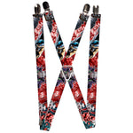 Suspenders - 1.0" - 5-Suicide Squad Villains Group Reds