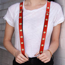 Suspenders - 1.0" - Flash Logo Red White Yellow