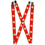 Suspenders - 1.0" - Flash Logo Red White Yellow