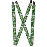 Suspenders - 1.0" - Green Lantern Green Glow w Text