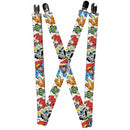 Suspenders - 1.0" - Justice League Superheroes CLOSE-UP