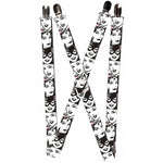 Suspenders - 1.0" - Batgirl Supergirl Wonder Woman Retro Panels Black Pink White