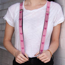 Suspenders - 1.0" - Superman Shield Pink