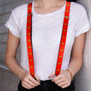 Suspenders - 1.0" - Wonder Woman Logo Red