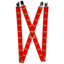 Suspenders - 1.0" - Wonder Woman Logo Red