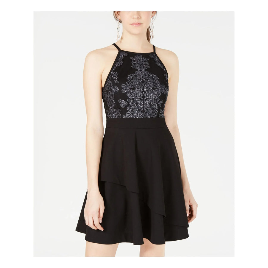 speechless juniors sleeveless fit flare dress Speechless Juniors Embellished Fit and Flare Dress, Size 7