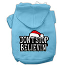 Christmas Pet Dog & Cat Hoodie Screen Printed, "Don't Stop Believin"