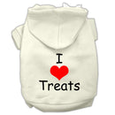 Pet, Dog & Cat Hoodie Screen Printed, "I Love Treats"