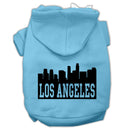 Pet Dog & Cat Hoodie Screen Printed, "Los Angeles Skyline"