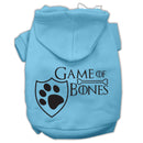 Pet Dog & Cat Hoodie Screen Printed, "Game of Bones"