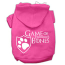 Pet Dog & Cat Hoodie Screen Printed, "Game of Bones"