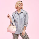 Loungefly Stitch & Angel Cherry Blossom Heart Crossbody Bag