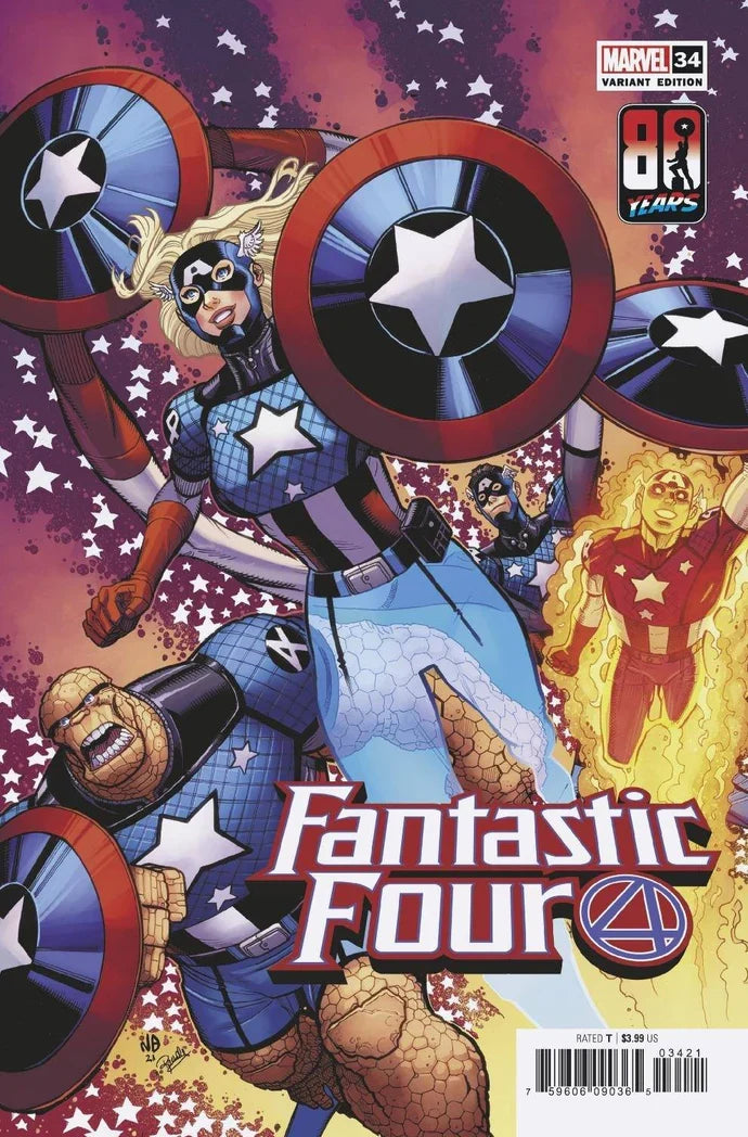 Fantastic Four #34 Bradshaw Captain  America 80th Var
