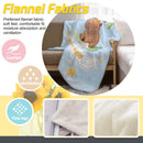 Personalized Kawaii Capybara Blanket | Custom Name | Palm Tree Blue Tropical Fleece Throw Gift