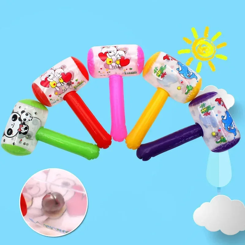 3PCS Inflatable Hammer Toy with Bell for Kids Party & Beach Games