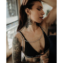 Sacrifiant Harness Body Jewelry | Silver Metal Chain Fashion Harness Accessory