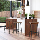 Industrial Saddle Stool with Metal Legs and Adjustable Foot Pads