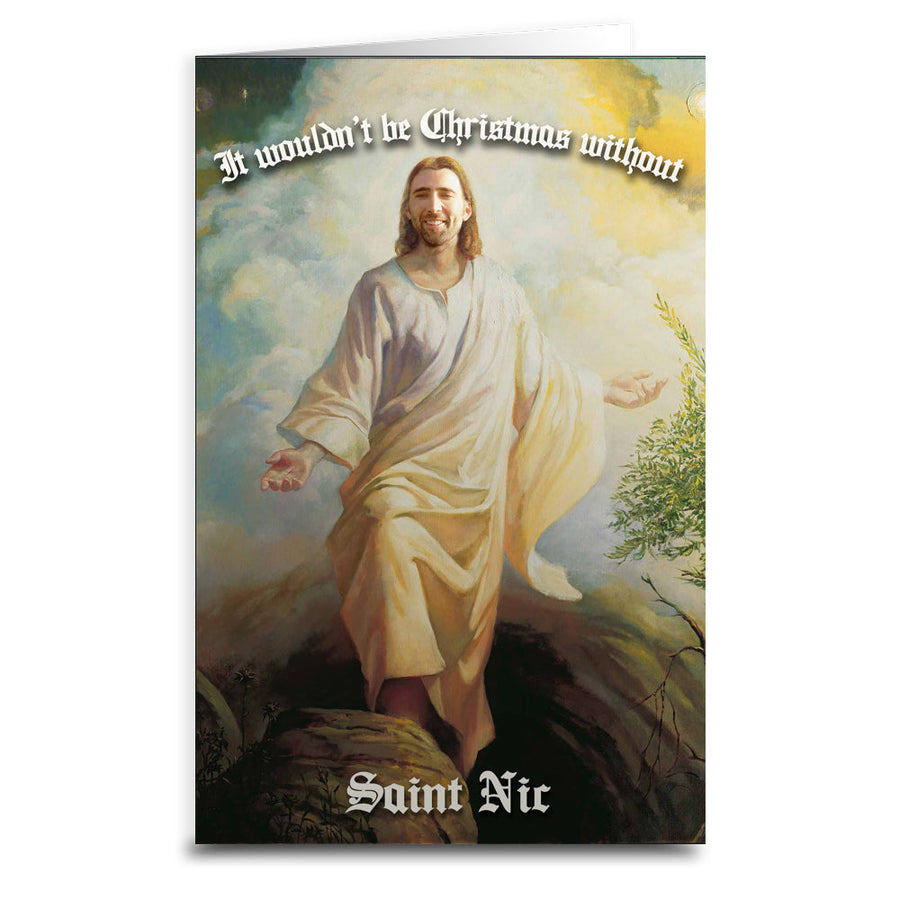 Saint Nicolas Cage Christmas Greeting Card
