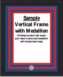NHL Hockey Photo Picture Frame Kit - Florida Panthers (Red Matting, Navy Trim)