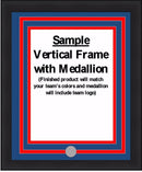 MLB Baseball Photo Picture Frame Kit - Kansas City Royals (Blue Matting, Light Blue Trim)