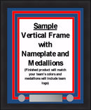 NHL Hockey Photo Picture Frame Kit - Florida Panthers (Red Matting, Navy Trim)