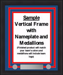 MLB Baseball Photo Picture Frame Kit - Tampa Bay Rays (Blue Matting, Light Blue Trim)
