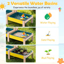 Sand and Water Table for Toddlers with 2 Basins