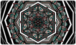 Black Flower Mandala Playmat